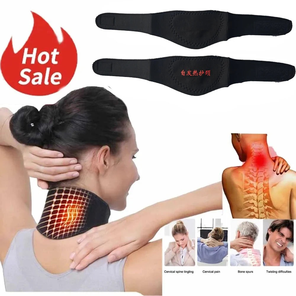 Self-heating Tourmaline Neck Magnetic Therapy Support Belt
