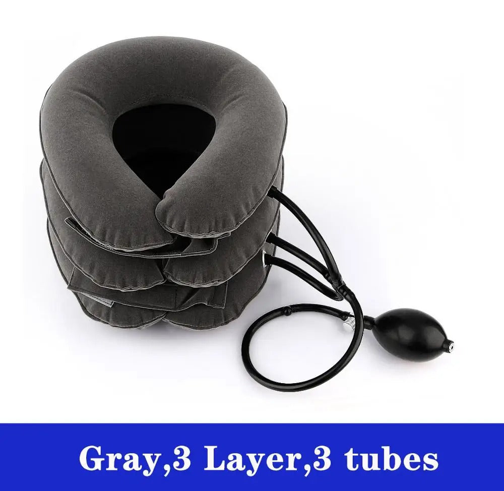NeckEase™ Inflatable Cervical Support Collar – Adjustable Neck Traction & Relaxation